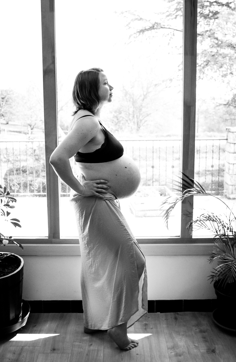 femme enceinte photo noir et blanc grossesse gers